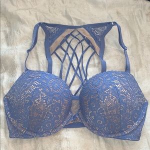 VS Light Blue Very Sexy Push Up Racer Back Bra